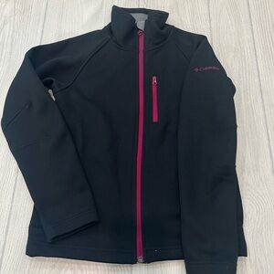 Columbia Kids Black Jacket with Magenta Zipper YMD 10/12